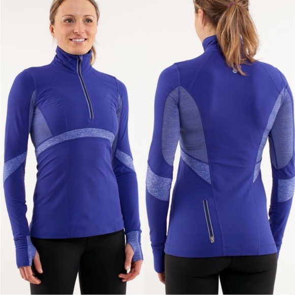 lululemon athletica Tops - lululemon Run Distance Pullover Pigment Blue Sz 2